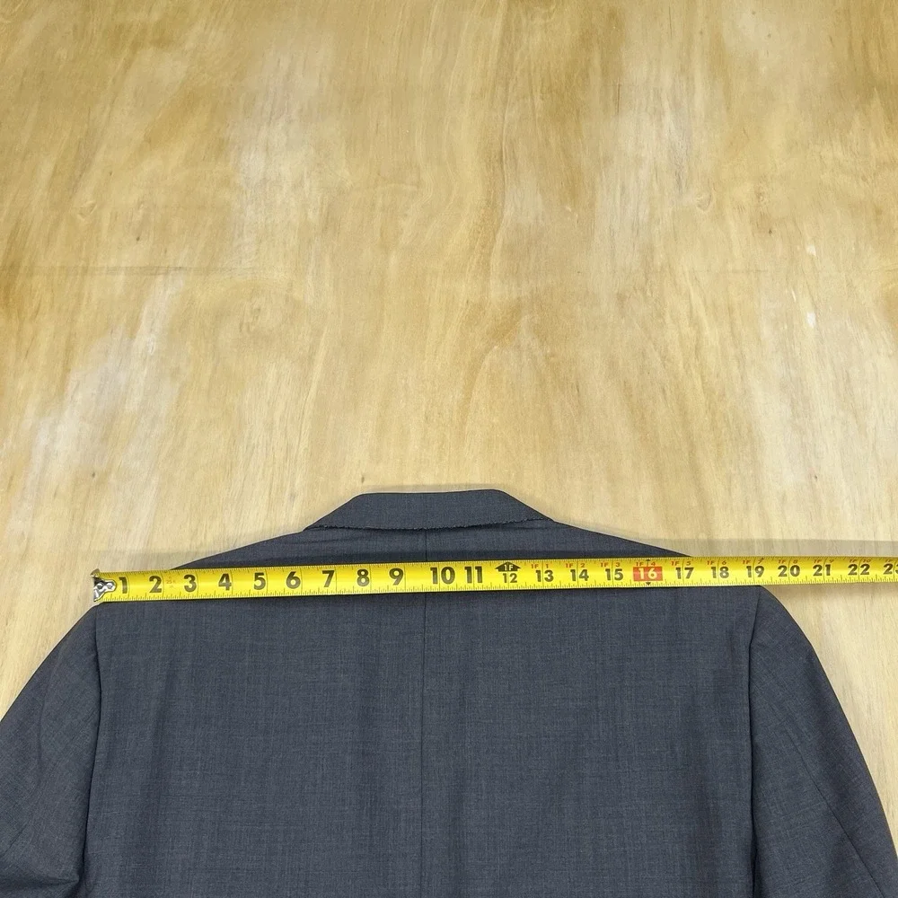 Burberry London Blazer Jacket Sport Coat Mens 42R Wool Charcoal Gray USA